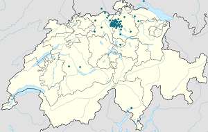 Karte von Regensdorf mit Markierungen für die einzelnen Unterstützenden