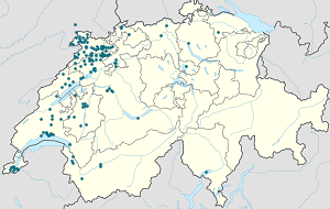 Map of Canton of Berne with markings for the individual supporters
