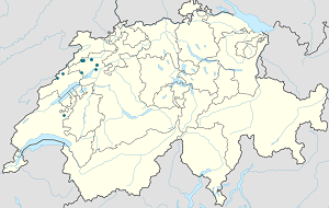 Karte von Kanton Bern mit Markierungen für die einzelnen Unterstützenden