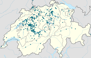 Carte des Grindelwald avec des marqueurs pour chaque supporter