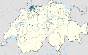 Map of Basel with markings for the individual supporters