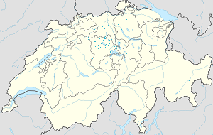 Mapa mesta Neuenkirch so značkami pre jednotlivých podporovateľov