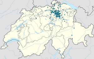 Map of Uster with markings for the individual supporters