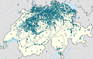 Map of Switzerland with markings for the individual supporters