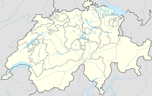 Harta lui Cantonul Thurgau cu marcatori pentru fiecare suporter