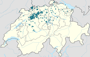 Map of Oensingen with markings for the individual supporters