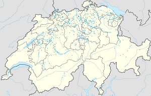 Sveitsi kartta tunnisteilla jokaiselle kannattajalle