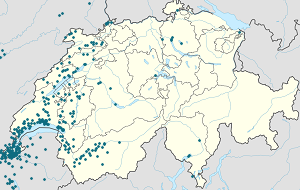 Map of Geneva with markings for the individual supporters