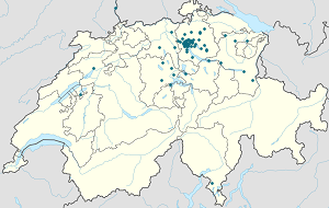 Map of Höngg with markings for the individual supporters