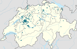 Map of Bern with markings for the individual supporters