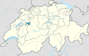 Map of Wohlen bei Bern with markings for the individual supporters