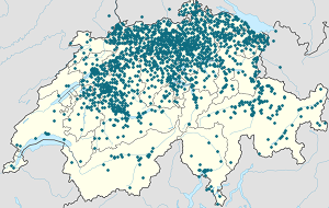 Map of Switzerland with markings for the individual supporters