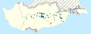 Mappa di Cipro con ogni sostenitore 
