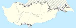 Map of Cyprus with markings for the individual supporters