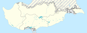 Karta mjesta Cipar s oznakama za svakog pristalicu