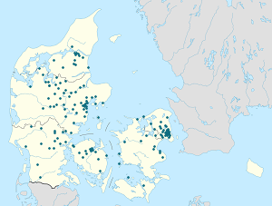 Biresyel destekçiler için işaretli Viborg Kommune haritası