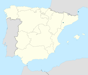 Kort over Castilla-La Mancha med tags til hver supporter 