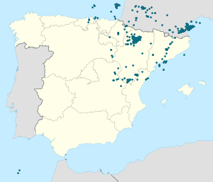 Map of Spain with markings for the individual supporters