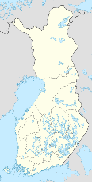 Mapa de Finlandia con etiquetas para cada partidario.
