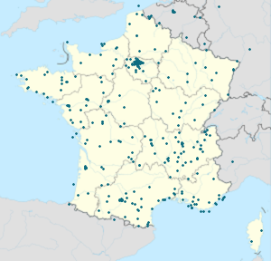 Map of France with markings for the individual supporters