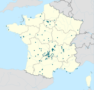 Map of Arrondissement of Mauriac with markings for the individual supporters