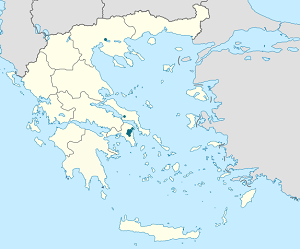 Map of Patmos with markings for the individual supporters