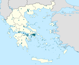 Χάρτης του Περιφέρεια Πελοποννήσου με ετικέτες για κάθε υποστηρικτή 