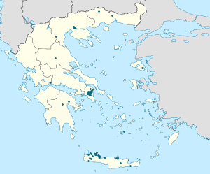 Kaart van Chania met markeringen voor elke ondertekenaar