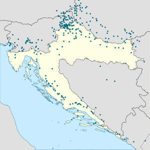 Map of Zagreb with markings for the individual supporters