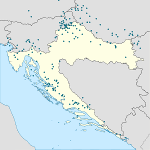Karte von Kroatien mit Markierungen für die einzelnen Unterstützenden