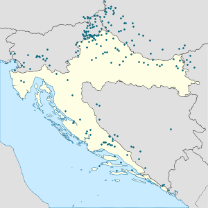 Map of Zagreb with markings for the individual supporters