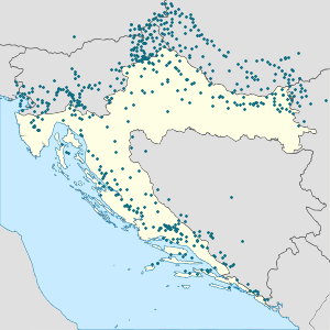 Karta mjesta Hrvatska s oznakama za svakog pristalicu