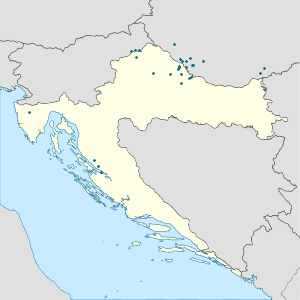 Map of Croatia with markings for the individual supporters