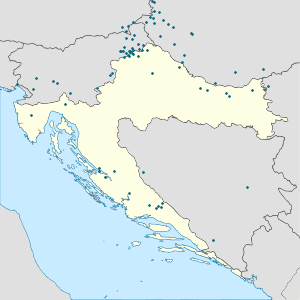 Map of Zagreb with markings for the individual supporters