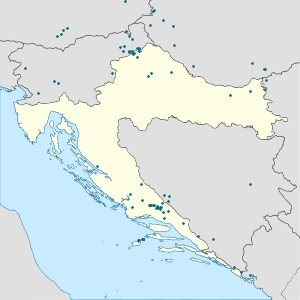 Karta mjesta Splitsko-dalmatinska županija s oznakama za svakog pristalicu