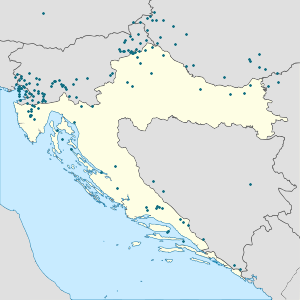 A(z) Poreč térképe címkékkel minden támogató számára