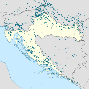 Map of Croatia with markings for the individual supporters