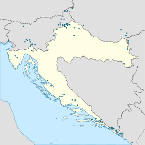Mapa Żupania dubrownicko-neretwiańska z oznaczeniami poszczególnych kibiców