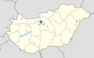 Карта на Будапеща с маркери за всеки поддръжник