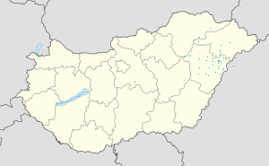 Karta mjesta Hajdu-biharska županija s oznakama za svakog pristalicu