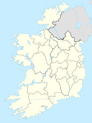 Zemljevid Irska z oznakami za vsakega navijača