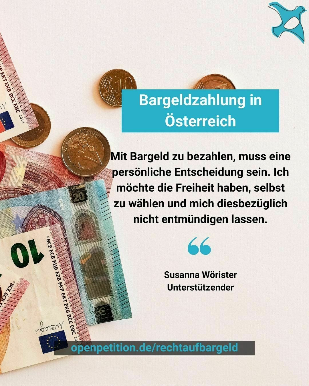 Neuigkeiten: Verfassungsschutz für Recht auf Bargeld - Online-Petition