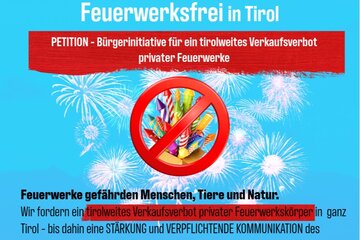 Immagine della petizione Bürgerinitiative für ein tirolweites Verkaufsverbot privater Feuerwerke