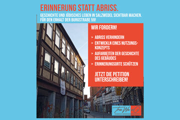 Bilde av begjæringen Erinnerung statt Abriss: Geschichte jüdischen Lebens in Salzwedel sichtbar machen. Burgstr59 erhalten!