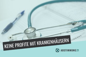 Parlamendihoone "Soll das aktuelle Krankenhausfinanzierungssystem in ein gemeinwohlorientiertes Finanzierungssystem überführt werden?" pilt.