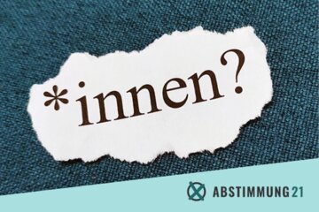 Parlamendihoone "Stimmen Sie dafür, dass Bundesbehörden gendern?" pilt.
