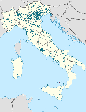 Map of Veneto with markings for the individual supporters