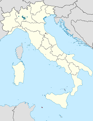 Map of Crema with markings for the individual supporters