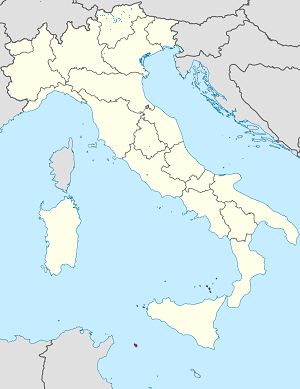 Mapa města Itálie se značkami pro každého podporovatele 