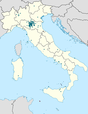 Map of Modena with markings for the individual supporters